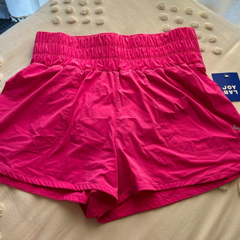 Bright pink high wasted shorts size medium